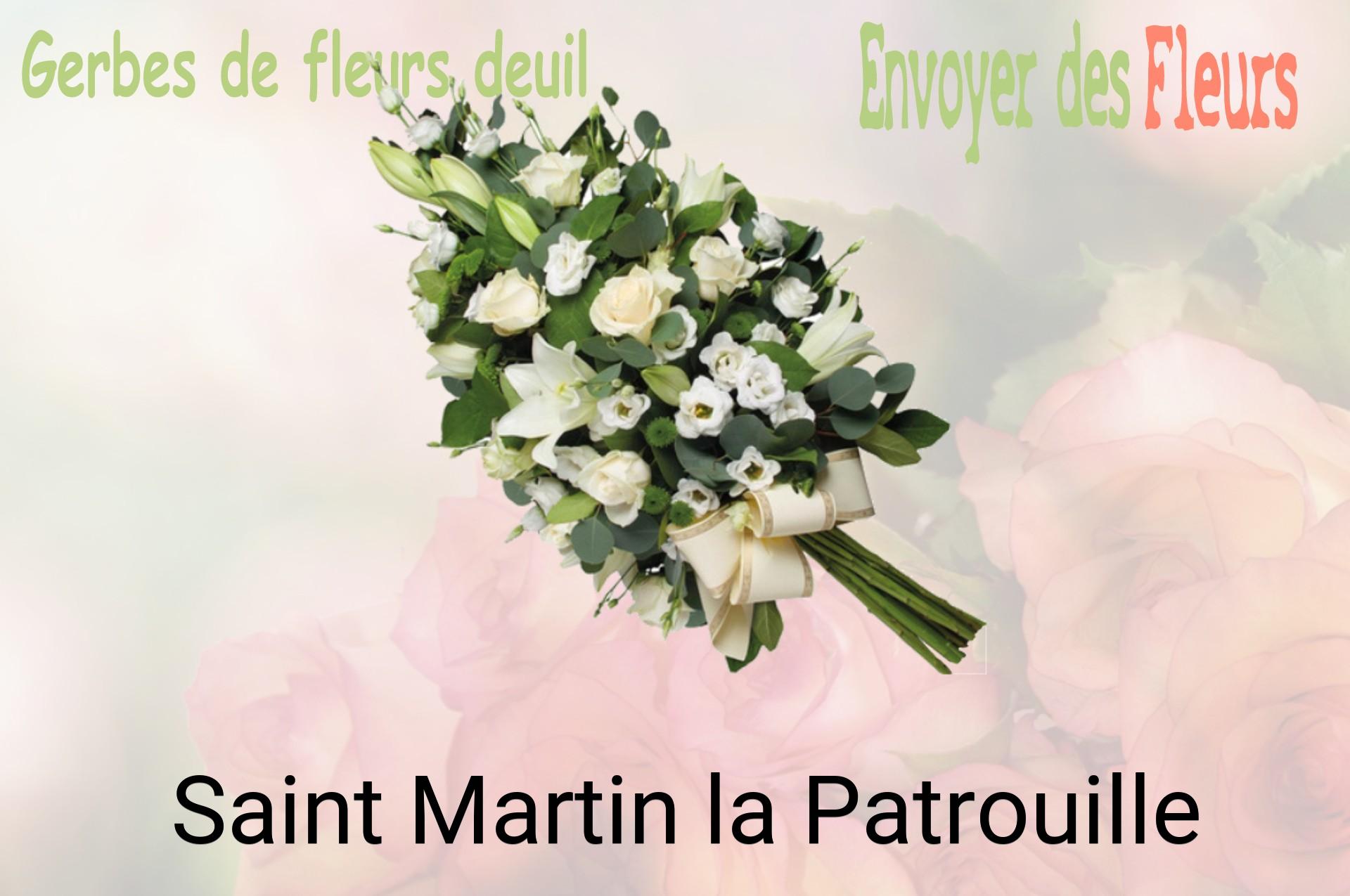 Gerbe de fleurs de deuil livrée à Saint-Martin-la-Patrouille